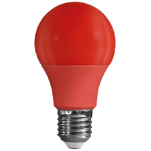 Lámpara led bulbo A60 7W E27 Roja