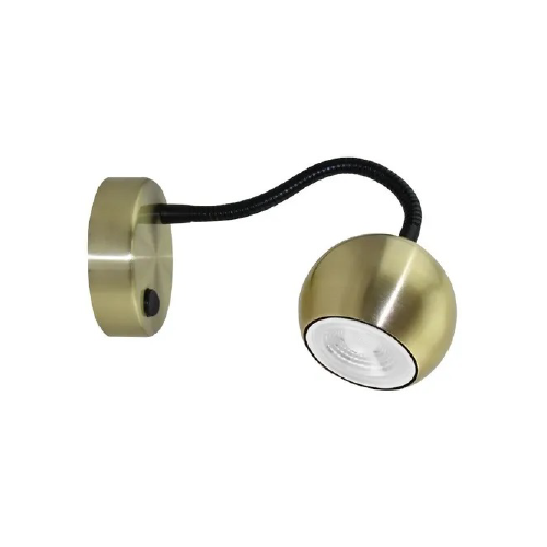 Aplique cabecera 1 luz GU10 led oro satinado