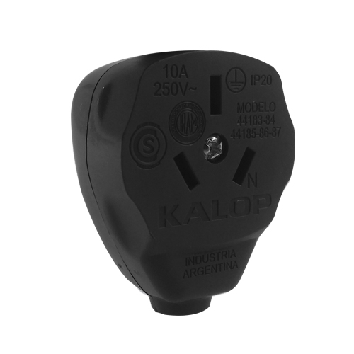 Ficha Hembra Salida Lateral 10A.negro