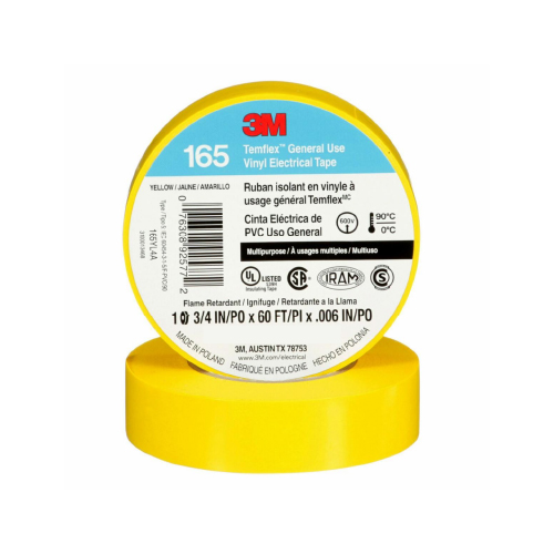 Cinta TEMFLEX 165 19mm x9m amarillo