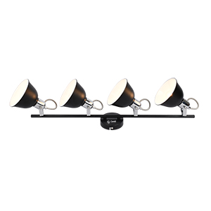 Aplique Lenora 4 luces E14 negro