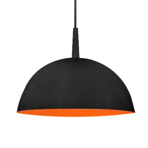 CAMPANA 1/2 ESFERA NEGRO/NARANJA 40CM 306/C NG/NA