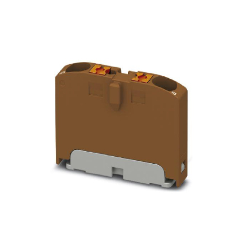 Borne para cable de 2,5 mm2 color marrón PTFIX 2x2,5 BN