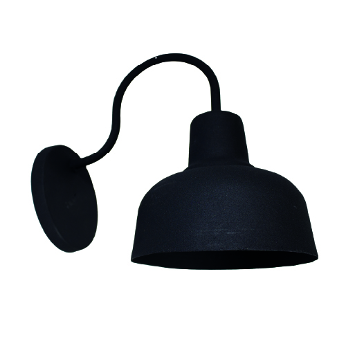 Aplique galponera 1 luz E27 negro