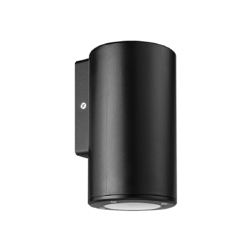 Artefacto de pared redondo unidireccional de pvc para GU10 IP54 negro