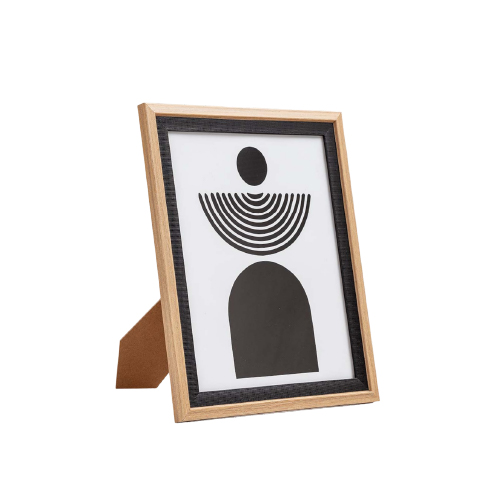 Portaretrato de madera con fondo negro 20x25cm