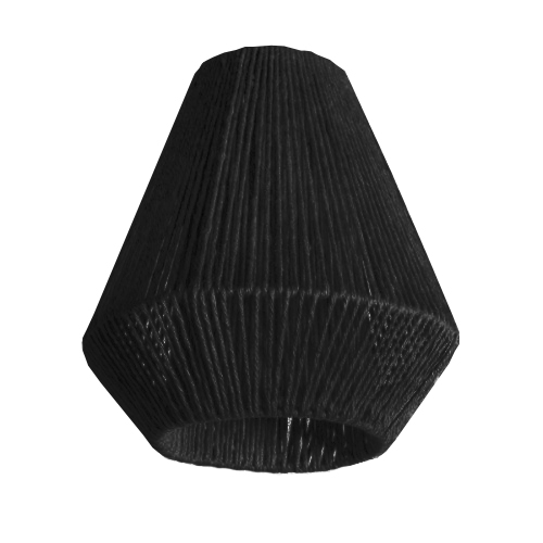 Colgante 1 luz de cuerda 30x33cm negro