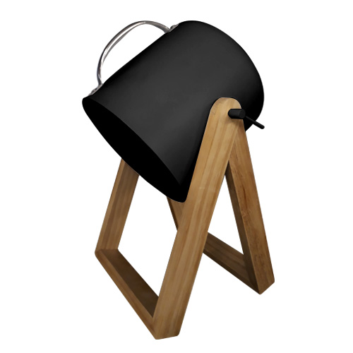 Lámpara de escritorio E27 negro rufo