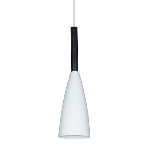 Colgante de aluminio y madera 1 luz E27 10x35cm blanco