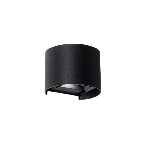 Aplique de aluminio bidireccional 2x3W IP44 3000K 13,5x11x5x10cm negro