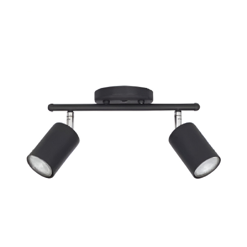 aplique 2 luces GU10 negro memo