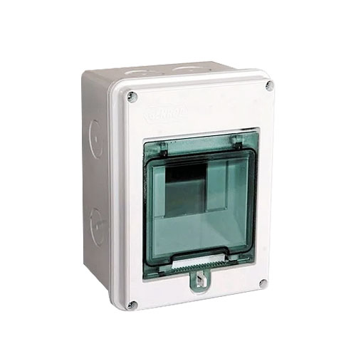 CAJA PARA PILASTRA 4 BOCAS IP65 GRIS     045001G