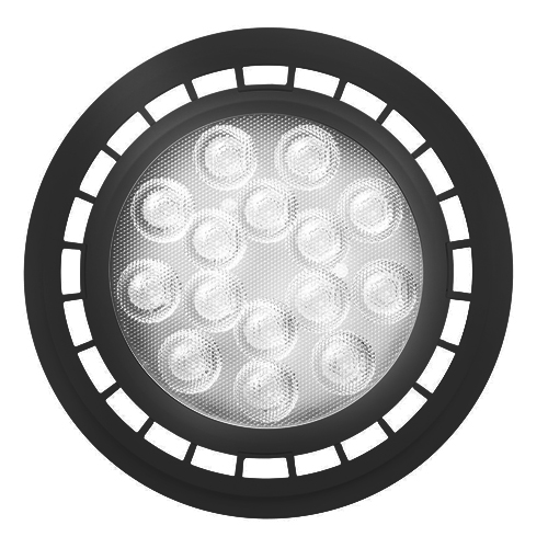 LAMP. AR111 15W GU10 ALUM. DIM. 3000K D-111-GU10-WW