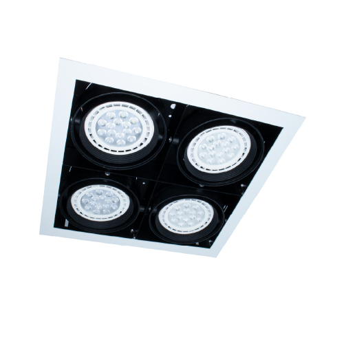 Embutido cardánico cuadrado 4x15W blanco
