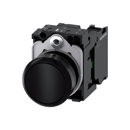 PULSADOR NEGRO PLAST. C/1NA 3SU1100-0AB10-1BA0