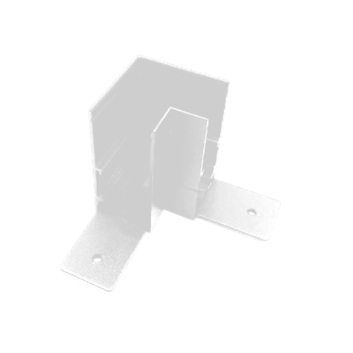 UNION CURVA PLANA EN ESQUINA P/ APLICAR BLANCA