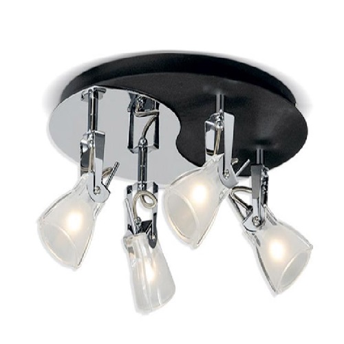 Plafon 4 luc. g9 60W c/tul.cristal