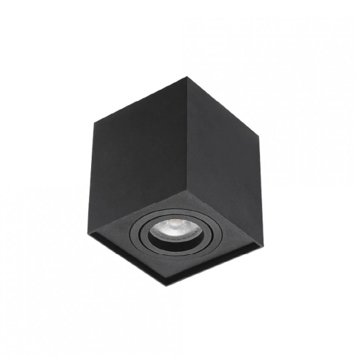 Plafón aluminio orientable 1 luz GU10 9,6x9,6x12,5cm negro