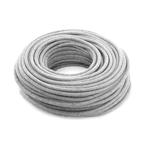 CABLE TEXTIL 2x0.75 BLANCO/NEGRO xmt.