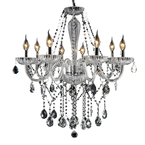 Araña cristal 8 luces sin pantalla e14