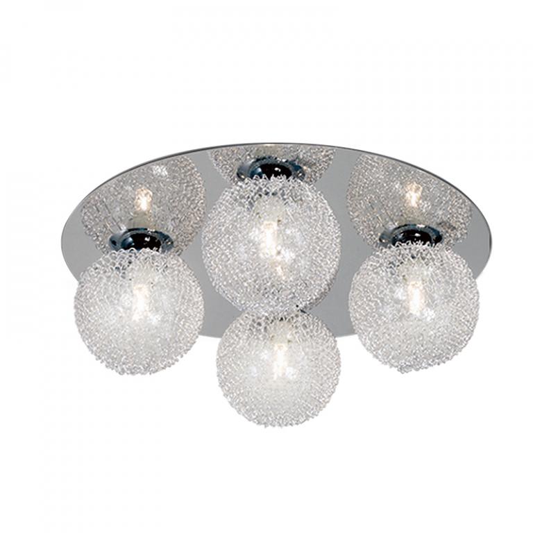 Plafón cromo 4 luces G9