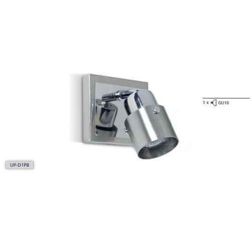 APLIQUE 1 LUZ GU10 PLATIL C/BRILLO UP-D1PB