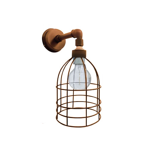 Aplique de pared e27 cobre