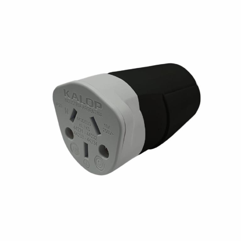 Ficha hembra H.DUTY 10A negro