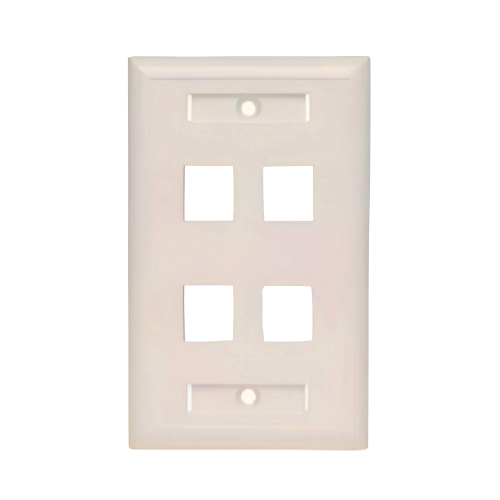 FACEPLATE CARGADO 4P BEIGE (CAT5E) (T568 B)