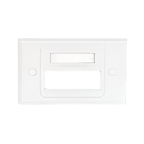 FACEPLATE 4P BLANCO, DESCARGADO, HORIZONTAL (UNICAMENTE CON JACK DE LA MARCA)